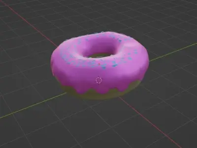 Classic Low Poly --Donut Low-poly 3D model
