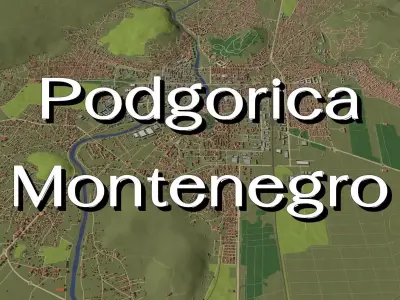 Podgorica Montenegro - city and urban 3D model