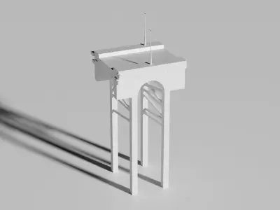 Stone Classic Bridge Low-poly 3D model