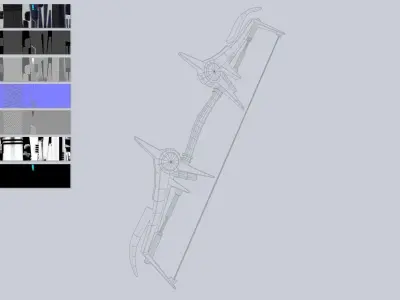 Scifi bow Low-poly 3D model