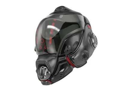 Sci-Fi Helmet 3D model