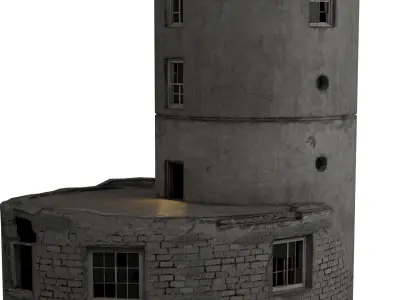 Lighthouse Low-poly 3D model 6