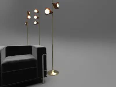 Modern Lighting Fixture 3D Model Set  3D model