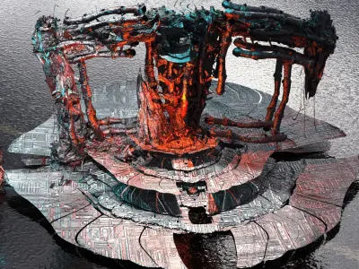 Deep ocean leviathan monster station 3 3D model