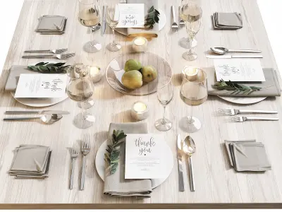 Table setting 16 3D model