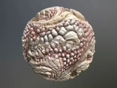 Material Skin Monster 48 Seamless PBR Texture Texture