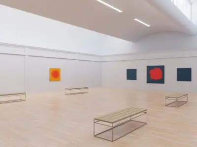 Art Museum Gallery Interior 20 Low-poly 3D model