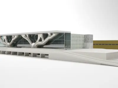 Qatar National Convention Center QNCC Low-poly 3D model