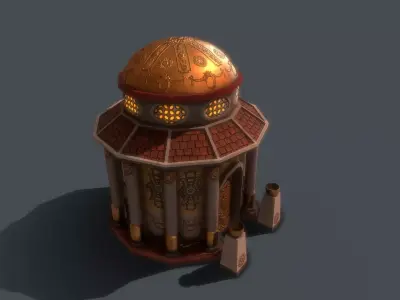 Ancient Altar Low-poly 3D model