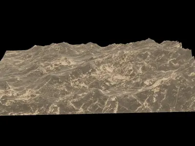 Lava terrain 3D model