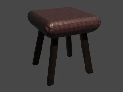 Old House furniture Low-poly 3D model
