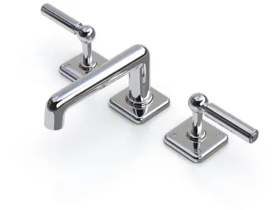 Waterworks Ludlow Faucet with Lever Handles 3D model