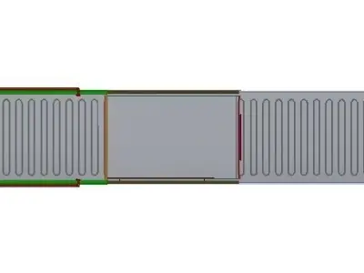 40 feet modified container with top and side sliding door 3D model