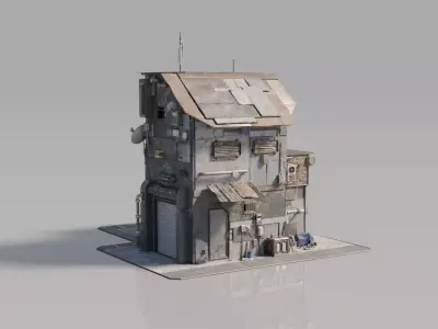 Neighborhood House Building 9 3D model