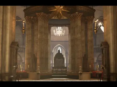 Cathedral Mega Bundle Low-poly 3D model