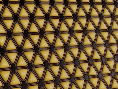 Yellow Sci-fi Wall PBR Seamless Texture