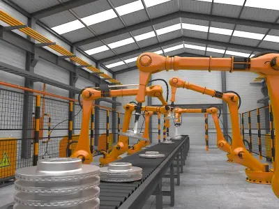  Industrial assembly line 