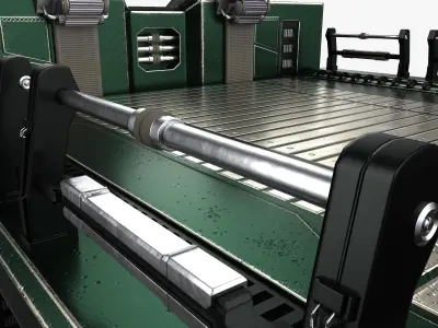 Sci fi elevator Low-poly 3D model