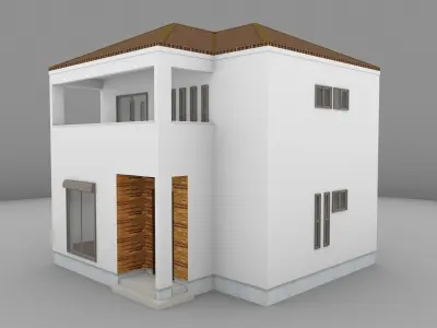 House model for background 03 Low-poly 3D model