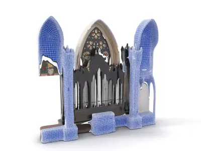 Gothic Cathedral Organ model pack Low-poly 3D model