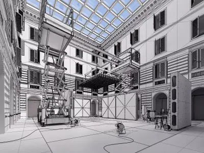 Photo Studio in Classical Atrium Interior by DUBYK 3D model