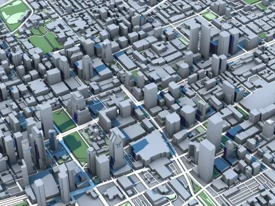 Part of Montreal Quebec Canada 3D model