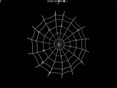 Halloween Props - Cobweb Low-poly 3D model