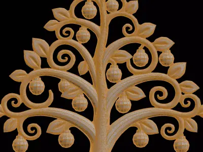 Stylized Tree Ornament 3D Print Model 3D print model