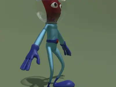 Cartoon Alien 3D model