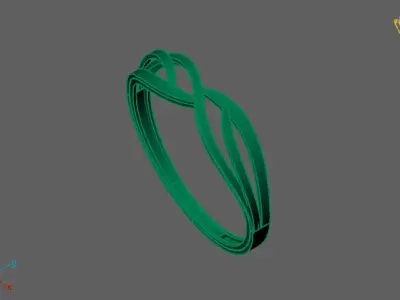 Women Ring Fancy Ring Plain light weight STL 3DM Printable 3D print model 15