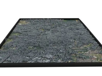  City of Bucharest Low-poly 3D model