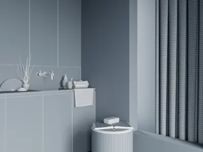 Shower scene for Cinema 4D and Corona Renderer 3D model