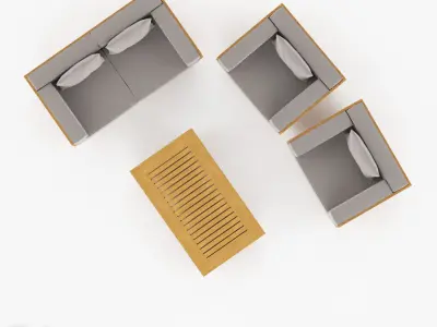 Skargaarden Falsterbo exterior lounge set 3D model