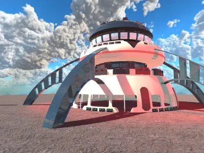 Sci-Fi Building 3 3D model