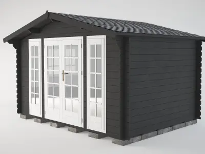 Wooden garden shed2 3D model