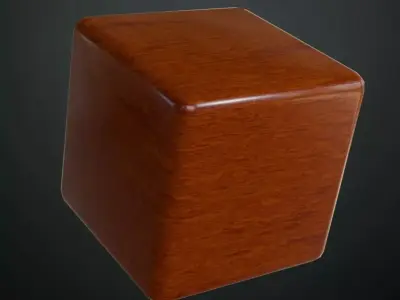 Polished Glossy Cherry Wood Surface PBR Seamless Texture