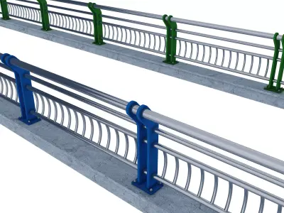 guardrail Low-poly 3D model