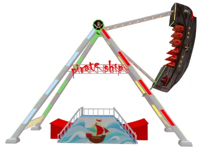 pirate ship ride 3D model