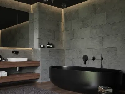 Bathroom Scene 3D model 3