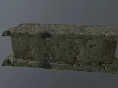 Bench Stone Medieval Free low-poly 3D model