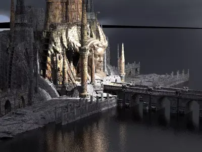 Alien Holy Temples Kit bash 6 3D model