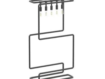 Black Floor Lamp 3D Model 3D model