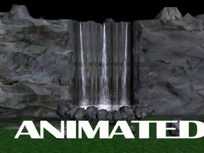 Animated Water Fall 3D model