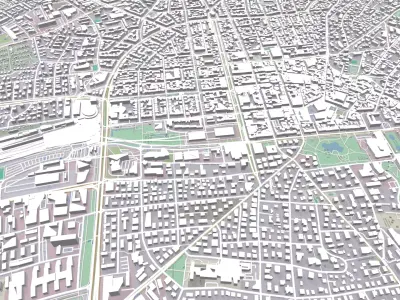 Cityscape Wiesbaden Germany 3D model