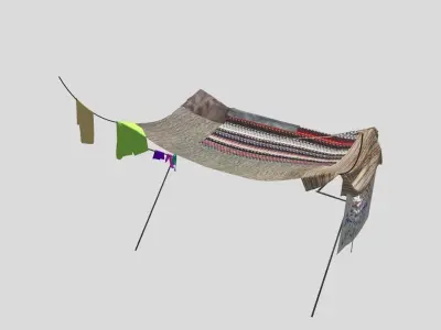 Cloth Shade Low-poly 3D model