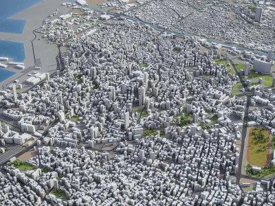 Beirut - City 3D Model Low-poly 3D model