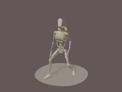 Battle Droid Low-poly 3D model