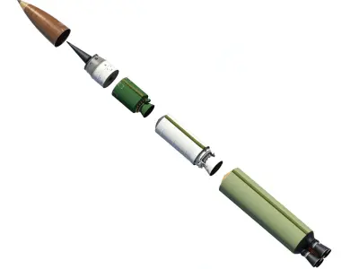 LGM-30G Minuteman-III ICBM 3D model