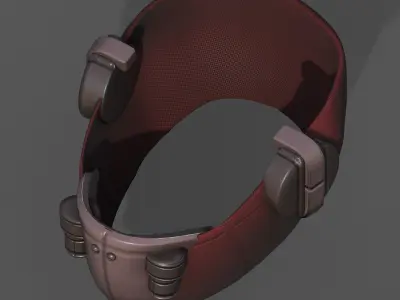 Gas mask respirator scifi futuristic 3d model  Low-poly 3D model purchase