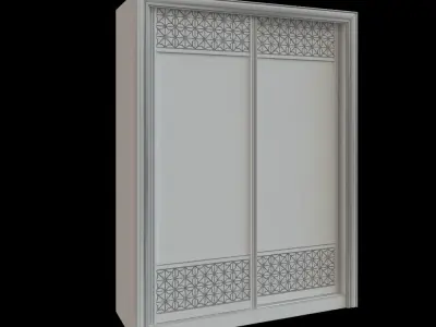 closet sliding wardrobe doors 3D model